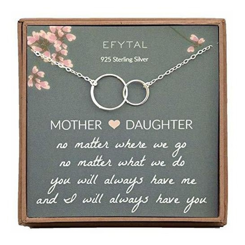 Collar - Efytal Gifts For Mom And Daughter, Sterling Silver 