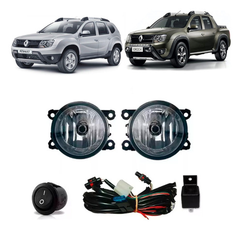 Kit Faros Auxiliares Renault Duster 2015 2016 2017 2018 2019