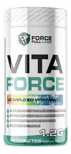 Vita Force 60 Tabs Multivitamínico A-z Completo (60 Doses) Sabor S/sabor - Force Full Labz