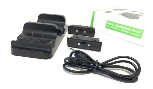 2 baterías y cargador de doble mando para Xbox One X con cable