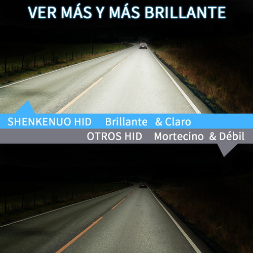 1 Par Kit De Faros De Xenón Hid D2s Blanco 6000k 70w