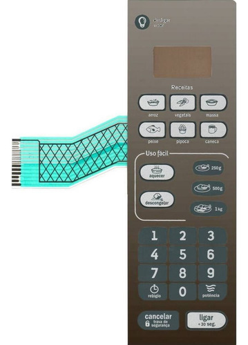 Imagem 1 de 3 de Membrana Teclado Microondas Consul Cmo20 Cmo 20