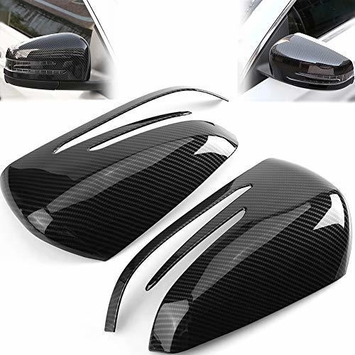 Espejo - Akozon Rearview Mirror Cover Cap Carbon Fiber S