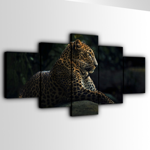 Cuadro Decorativo Jaguar En Selva, Para Sala O Recamara