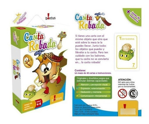 Juegos Didacticos Infantiles Cartas Casita Robada Bontus {co
