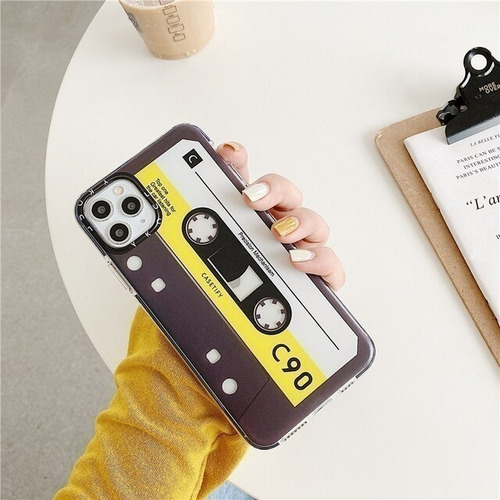 Imagen 7 de 8 de Funda Generica P/ iPhone Retro Cassette Camara Reforzada