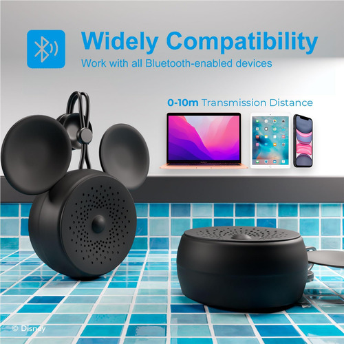 Altavoz De Ducha Bluetooth Con Orejas De Mickey Mouse De Dis