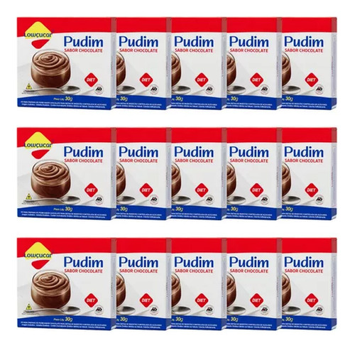 Mistura Pudim De Chocolate Diet Lowçucar 30g Kit Com 15