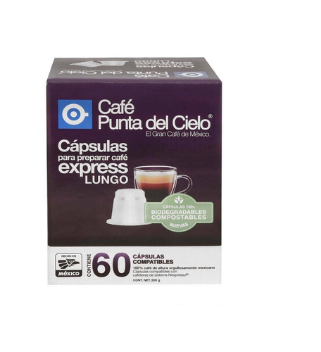 Cafe Lungo Punta Del Cielo Para Nespresso 60 Capsulas