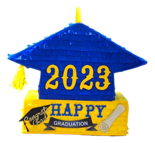 Piñatas De Graduación 80 Cm De Alto Varios Modelos A Elegir Negro Grande