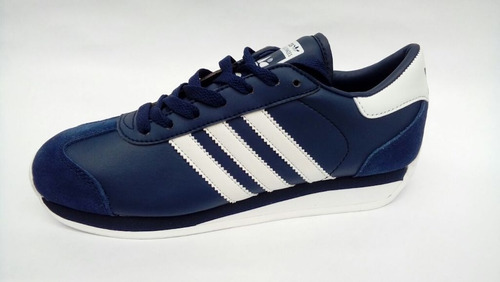 Tenis Zapatillas adidas Country Azul Blanca Hombre Env Grat