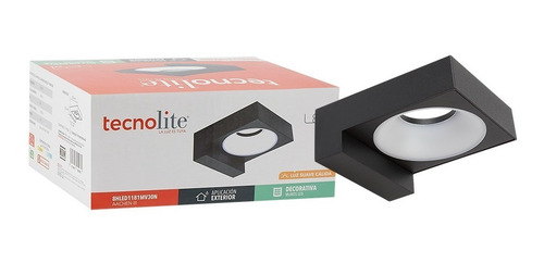 Imagen 4 de 6 de Lámpara Para Muro Exterior, Negro 8w Luz Cálida Tecnolite