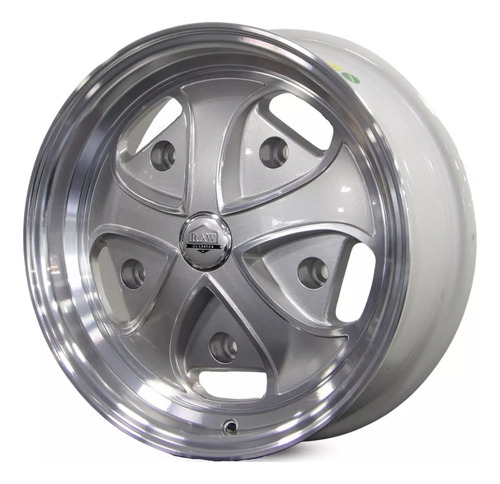 Rodas Aro 17 Rdw 5x205 Fusca Kombi 4 Rodas Jogo Cor Prata Diamantado