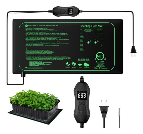 Alfombrilla Termica Para Plantula Controlador Digital 10 X