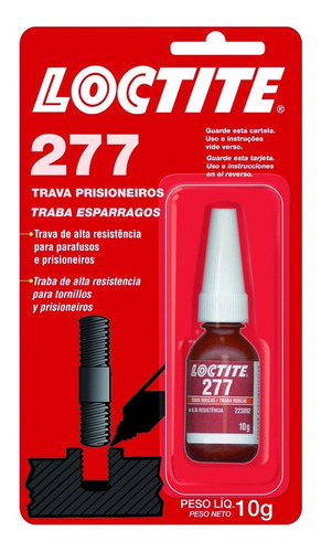 Traba-roscas,alt.resist,bulones Sup 1 .10ml Loctite 277/