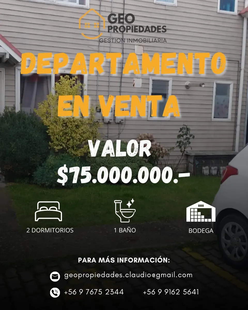 Venta Departamento Con Estacionamiento Y Bodega
