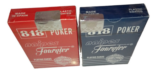 Cartas Poker Barajas Económicas Fournier Set De 2 Rojo/azul