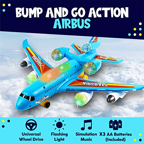 Avión De Juguete Niños Bump And Go Action Avión De J...