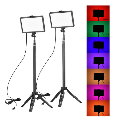 Kit De Luces Led Rgb Andoer Portátiles Para Video