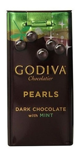 Godiva Dark Chocolate Mint Pearls 1.5000 Onzas (paquete De