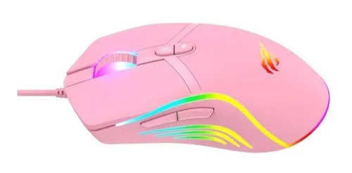 Mouse Gamer Rgb Havit Hv-ms1026 Rosado 7 Botones