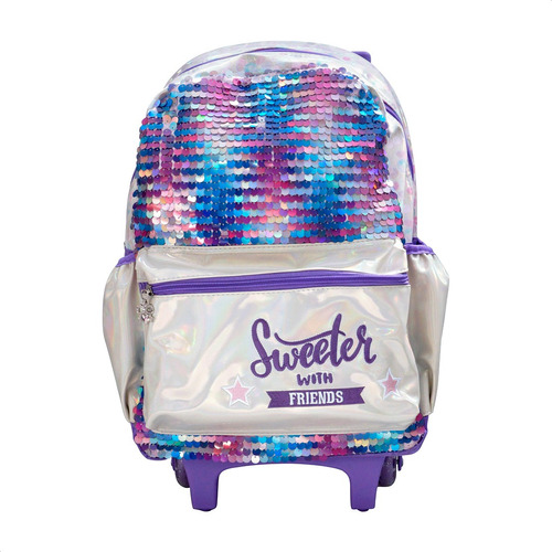 Mochila Infantil Escolar Unicornio Lentejuelas C/rueditas