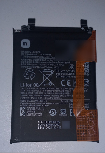 Batería Bpk4 Xiaomi Poco X5 Pro Original