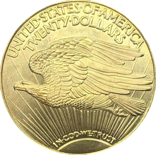 Moeda 20 Dólares Americano 1921- Águia- Cópia Banhada À Ouro