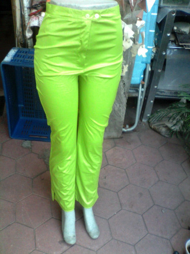 Pantalones Cuerina Importada Tallas Verde 7/8 Naranja 9/10