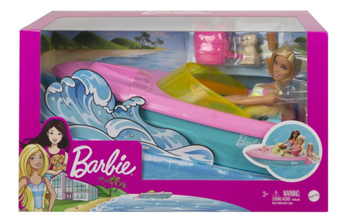Playset Barbie Lancha Con Muñeca Grg30