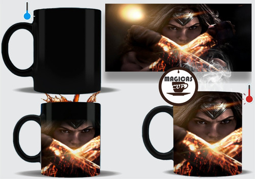 Imagen 3 de 4 de Taza Mágica Mujer Maravilla Wonder Woman