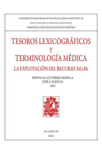 Tesoros Lexicográficos Y Teminología Médica  -   - * 