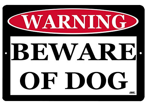 Letrero De Metal Con Texto En Inglés «beware Of Dog» De Rogu