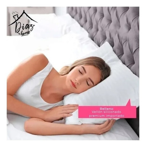Imagen 3 de 7 de Combo X4 Almohadas 70x50 Microfibra Suave Confort