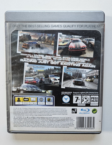 Jogo Grid Platinum Ps3 Original Fisico Grid Racedriver (Usado)