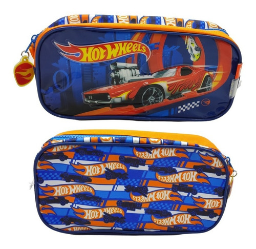 Cartuchera Hotwheels De Dos Pisos Original 