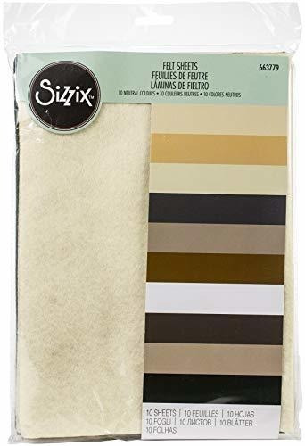 Hojas De Fieltro Esencial Sizzix Surfacez-making 10pk (10 Co