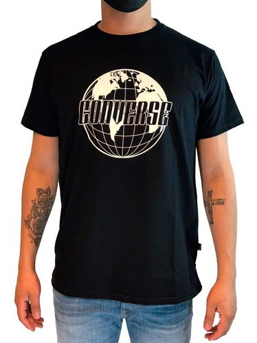 Remera Converse Lifestyle Hombre World Negro Cli