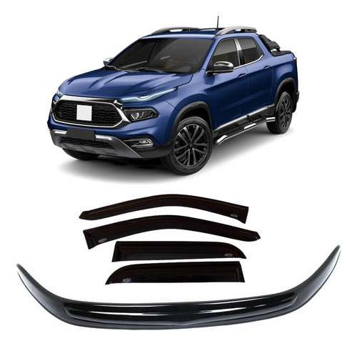 Deflector Capot + Ventanas Adhesivos X4 Nueva Fiat Toro 2023