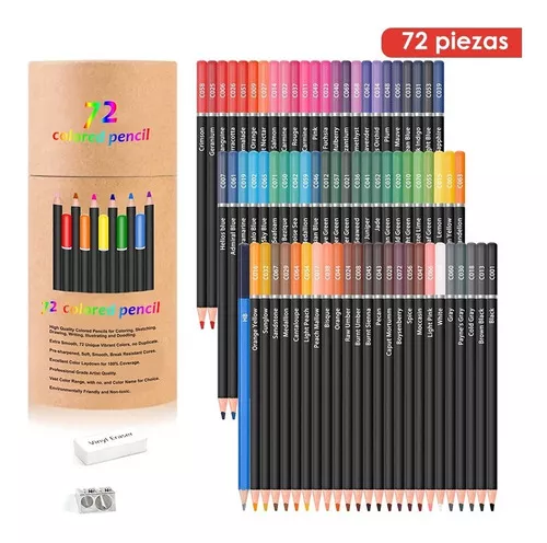  Profesionales Dibujo de kit, Lapices 72 de Colores