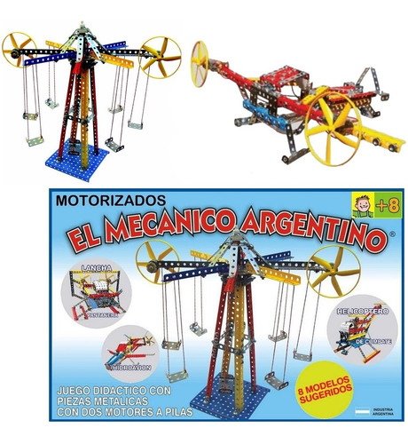 Imagen 8 de 9 de Juego Para Armar Mecano El Mecanico Argentino Motorizado