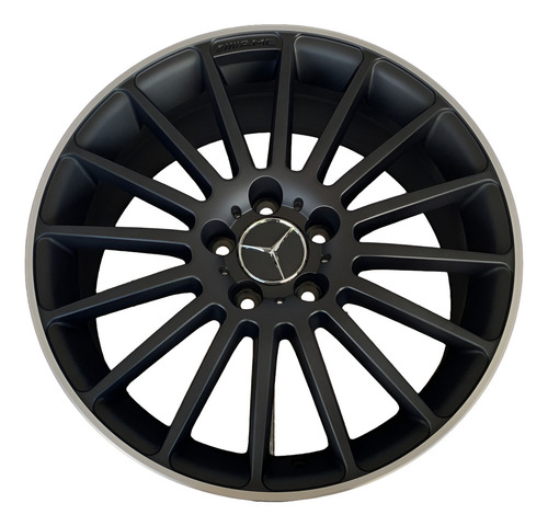 Kit X4 Llanta Aleación Mercedes Benz A45 A200 A250 R18 5x112 Color Negro Mate