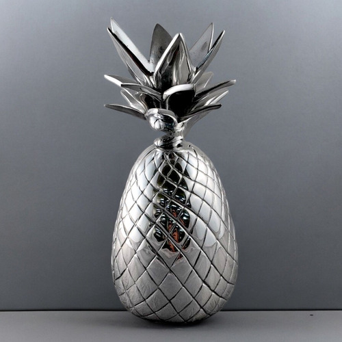5867 Piña Decorativa En Metal Fundido Flamingo Pewter