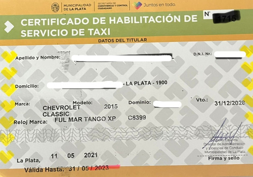 Imagen 1 de 15 de Habilitacion Licencia Taxi - La Plata