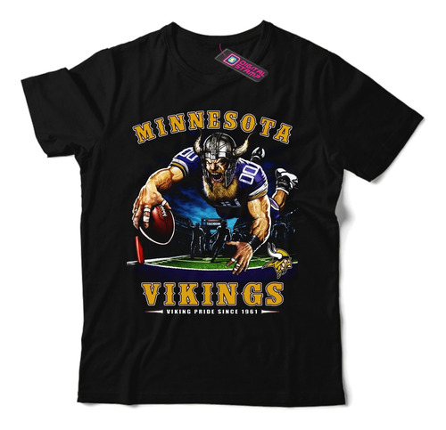 Remera Minnesota Vikings Equipo Nfl 65 Dtg Premium