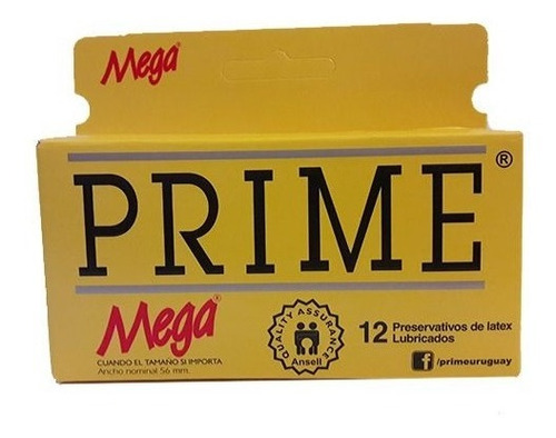 Preservativos Prime Mega X 12 - Amarillo 