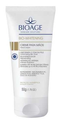 Creme Para Mãos Clareador Rejuvenescedor Hidratação Bioage