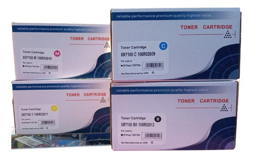 Pack De Toner Compatible Para Xerox 7100 Bk-c-y-m