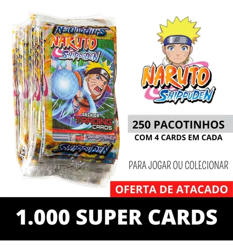 1.000 cards NARUTO = 250 pacotinhos - Coleção UNIVERSO NARUTO, inclui todas  as séries, NARUTO CLÁSSICO, SHIPPUDEN E BORUTO