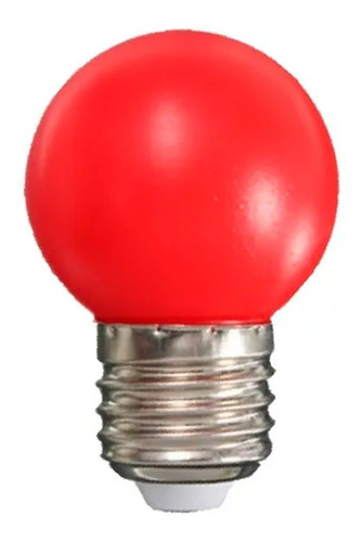 Kit 10 Lâmpada Led Bulbo Bolinha G45 3w - Vermelho